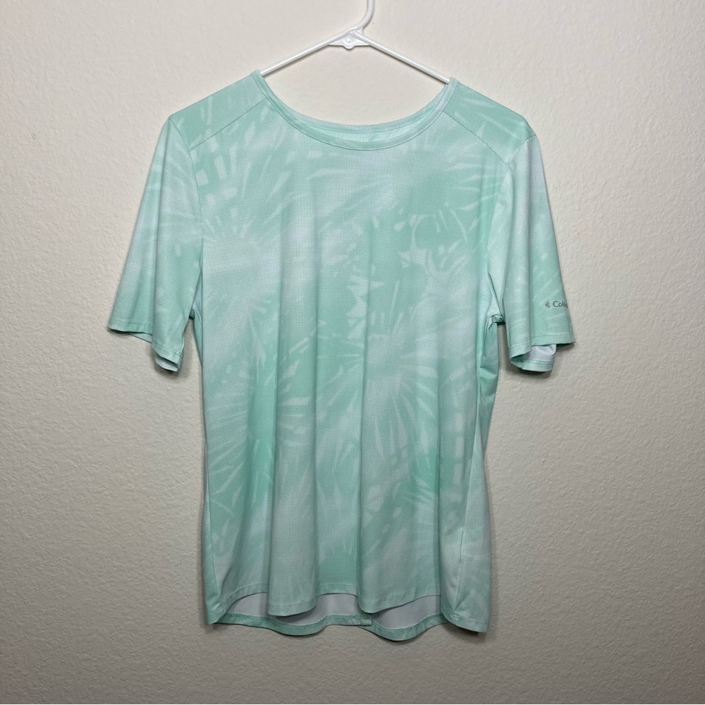 Columbia Open Back Tee - Medium - Teal/White